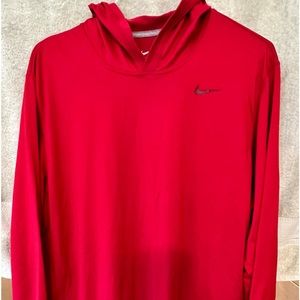 Nike hoodie Dri fit material red size xl